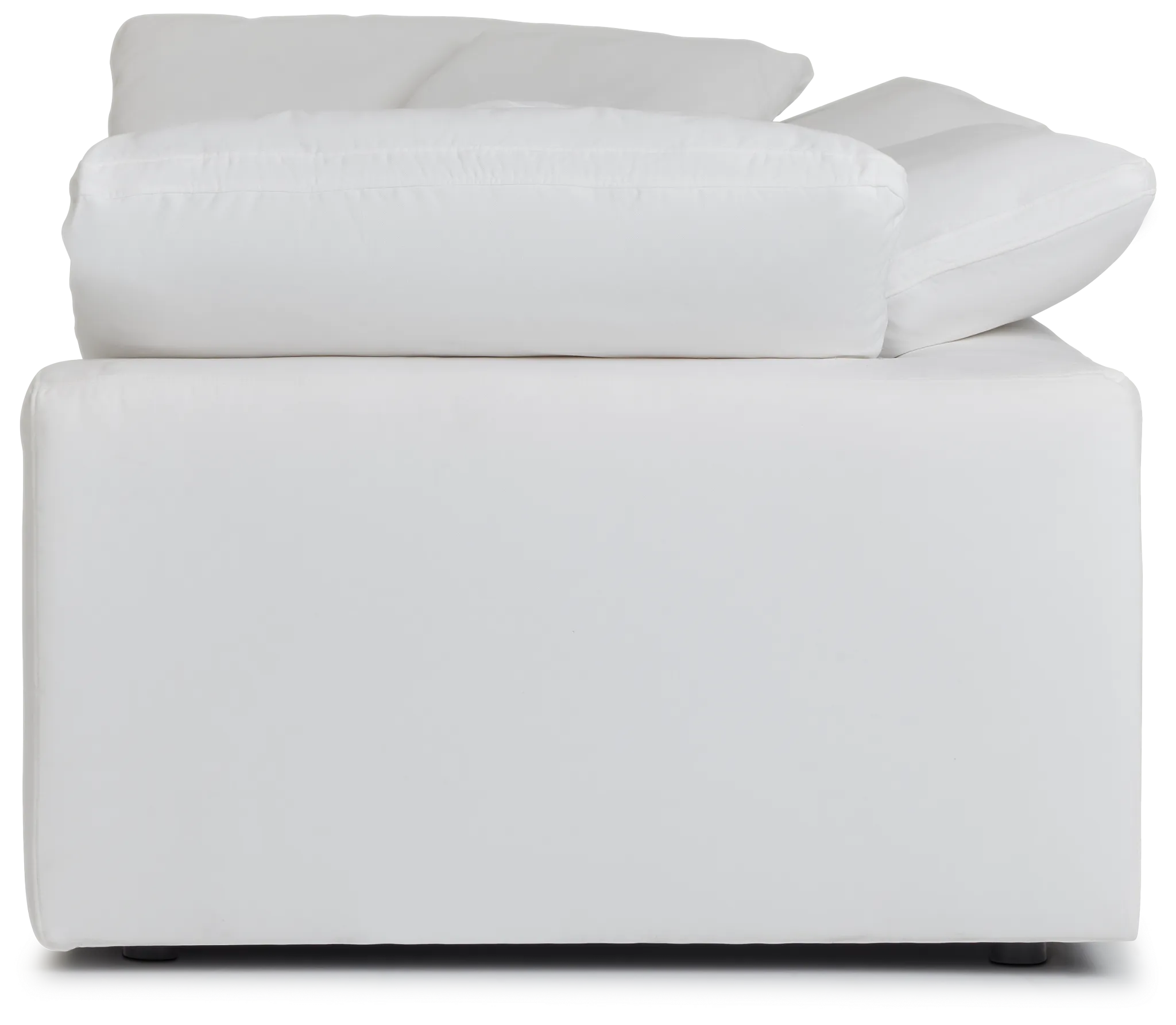 Nixon White Fabric 2-piece Modular Sofa