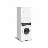 Speed Queen 7008 Series White Gas Laundry Center