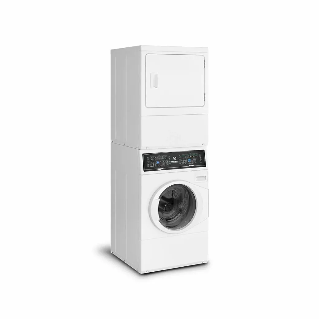 Speed Queen 7008 Series White Gas Laundry Center