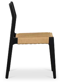 Santorini Black Woven Side Chair