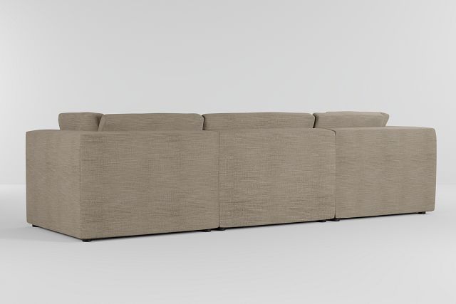 Destin Victory Taupe Fabric 4-piece Bumper Sectional