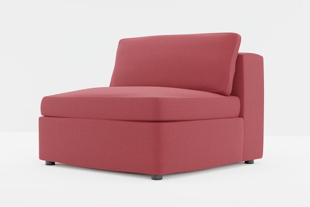 Destin Haven Red Fabric Armless Chair