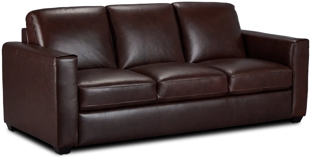 Lane Medium Brown Lthr/vinyl Sofa