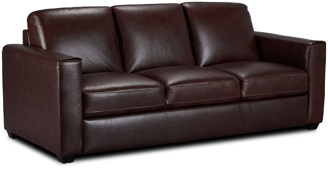 Lane Medium Brown Lthr/vinyl Sofa