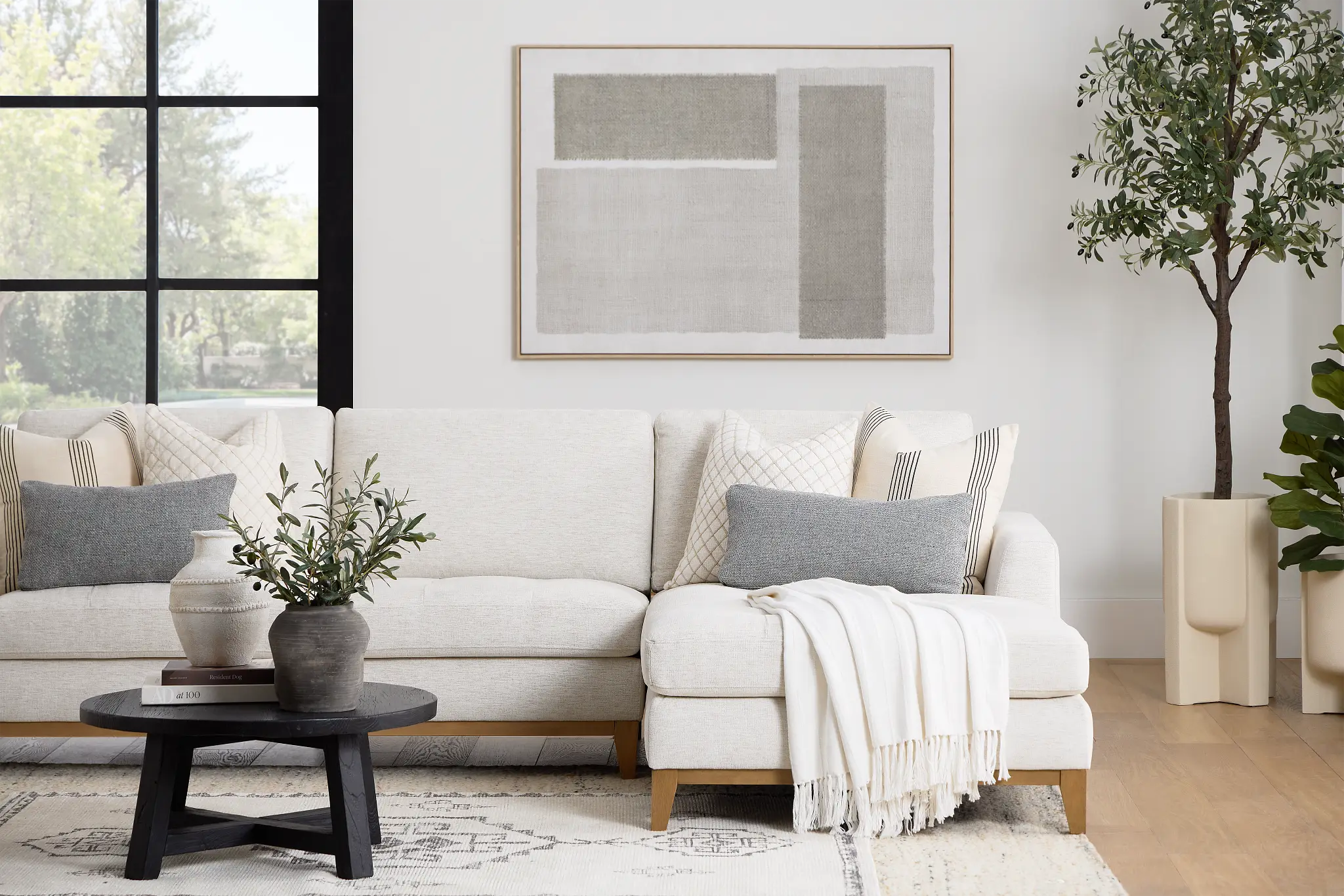 Maisie Light Beige Fabric Right Chaise Sectional Maisie Light Beige Fabric Right Chaise Sectional
