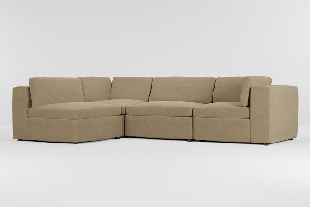 Destin Elite Taupe Fabric 4-piece Modular Sectional