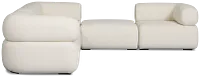 Celeste Light Beige Fabric 5-piece Modular Sectional With Armless Ottoman