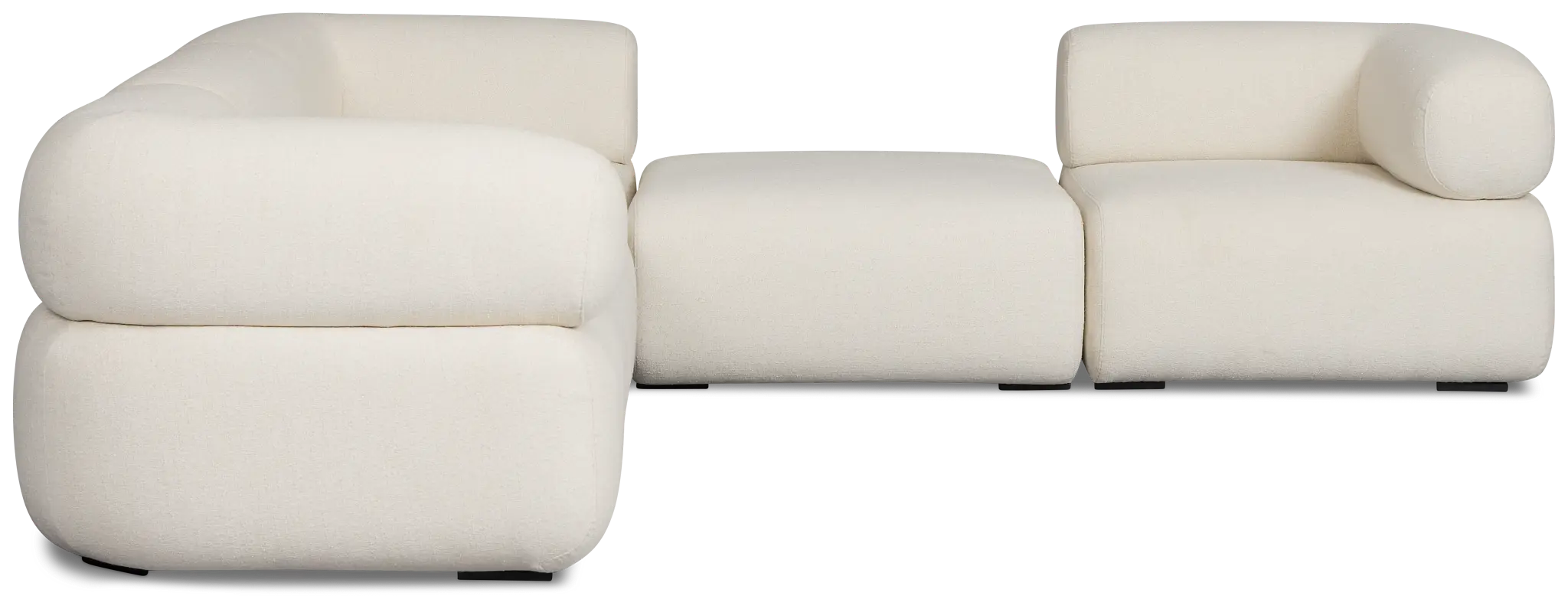 Celeste Light Beige Fabric 5-piece Modular Sectional With Armless Ottoman Celeste Light Beige Fabric 5-piece Modular Sectional With Armless Ottoman