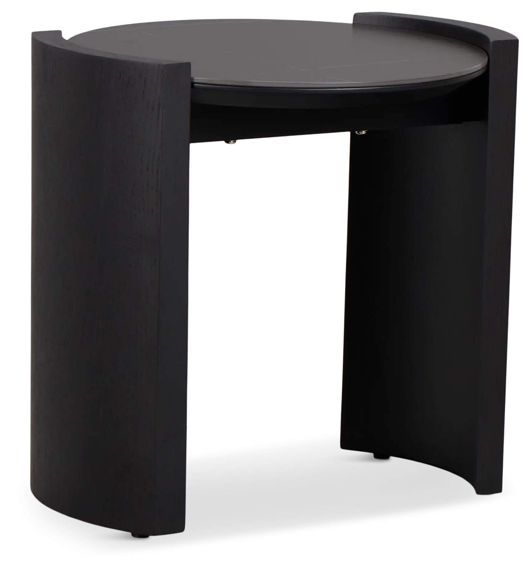 Nomad Black Ceramic Round End Table Nomad Black Ceramic Round End Table