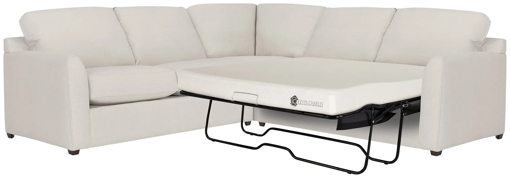 Asheville Light Taupe Fabric Two-arm Right Memory Foam Sleeper Sectional Asheville Light Taupe Fabric Two-arm Right Memory Foam Sleeper Sectional