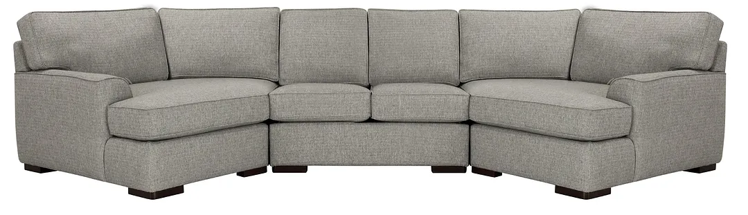 Austin Gray Fabric Dual Cuddler Sectional