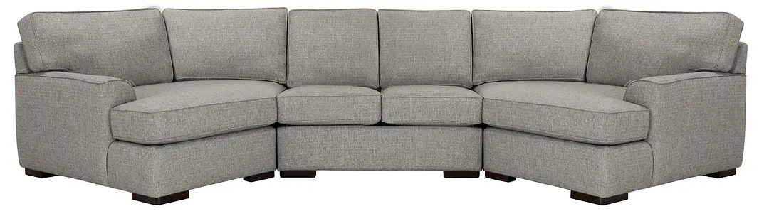 Austin Gray Fabric Dual Cuddler Sectional Austin Gray Fabric Dual Cuddler Sectional