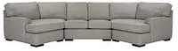 Austin Gray Fabric Dual Cuddler Sectional