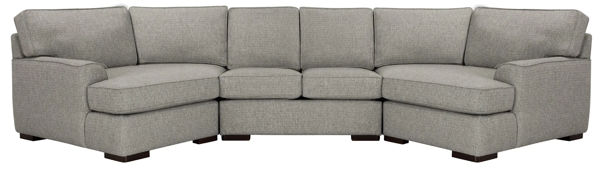 Austin Gray Fabric Dual Cuddler Sectional
