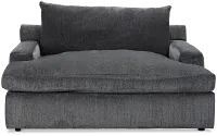 Stella Dark Gray Fabric Chaise