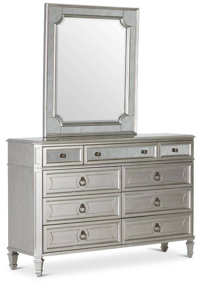 Sloane Silver Dresser & Mirror