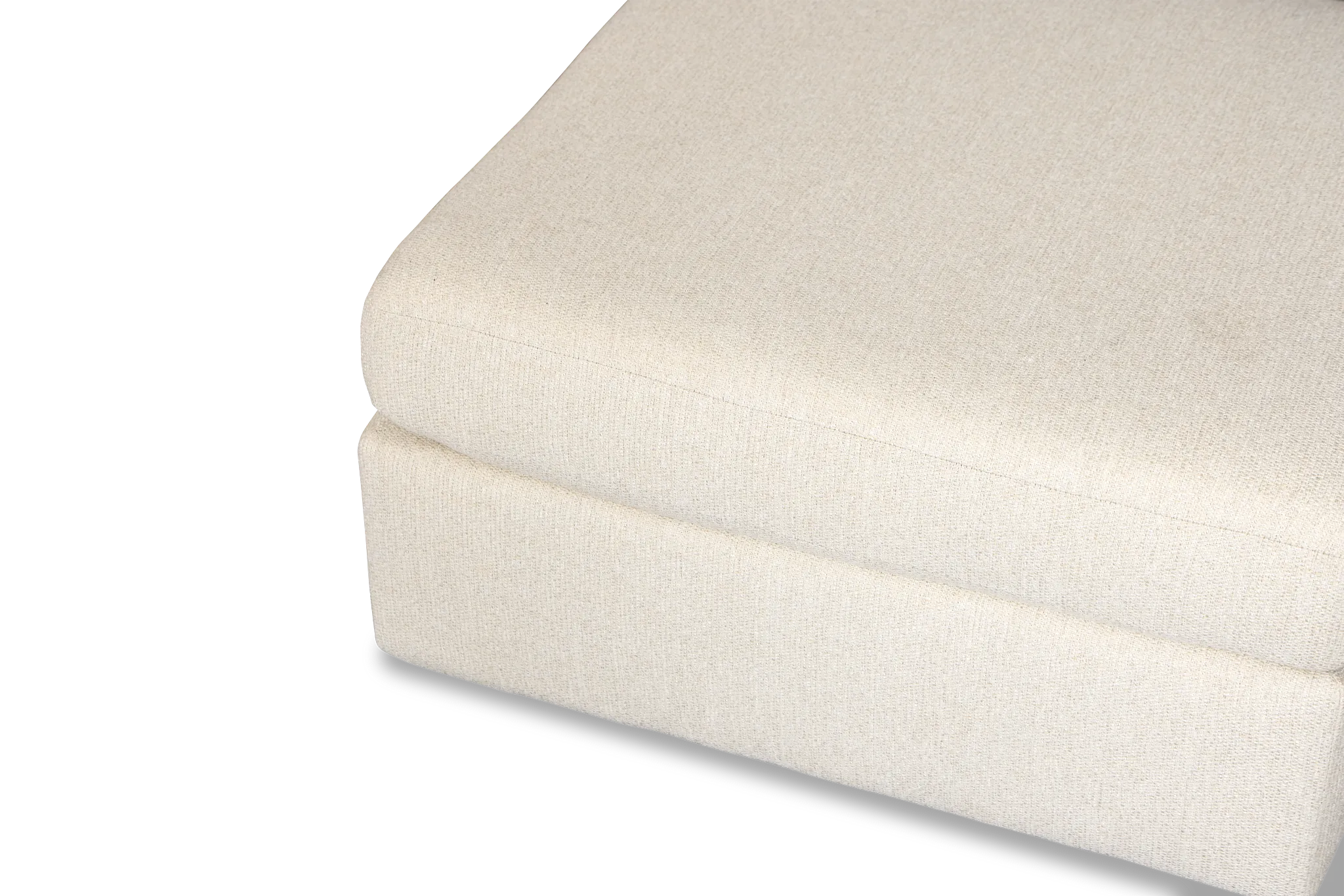 Maxwell Light Beige Fabric Cocktail Ottoman