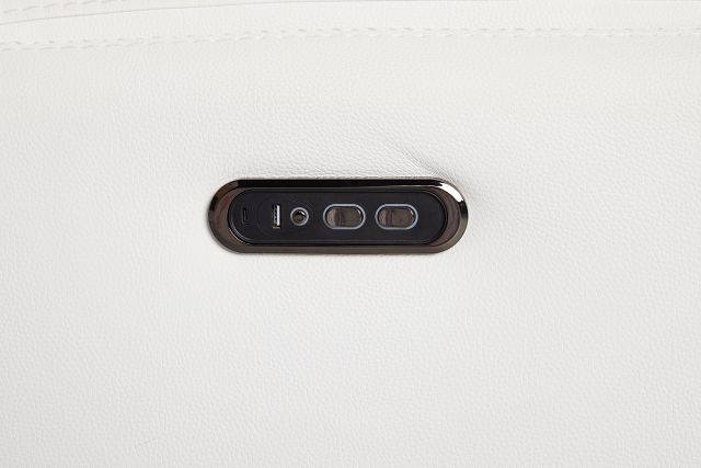 Jett White Micro Power Reclining Sofa