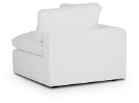 Grant White Fabric Corner Chair