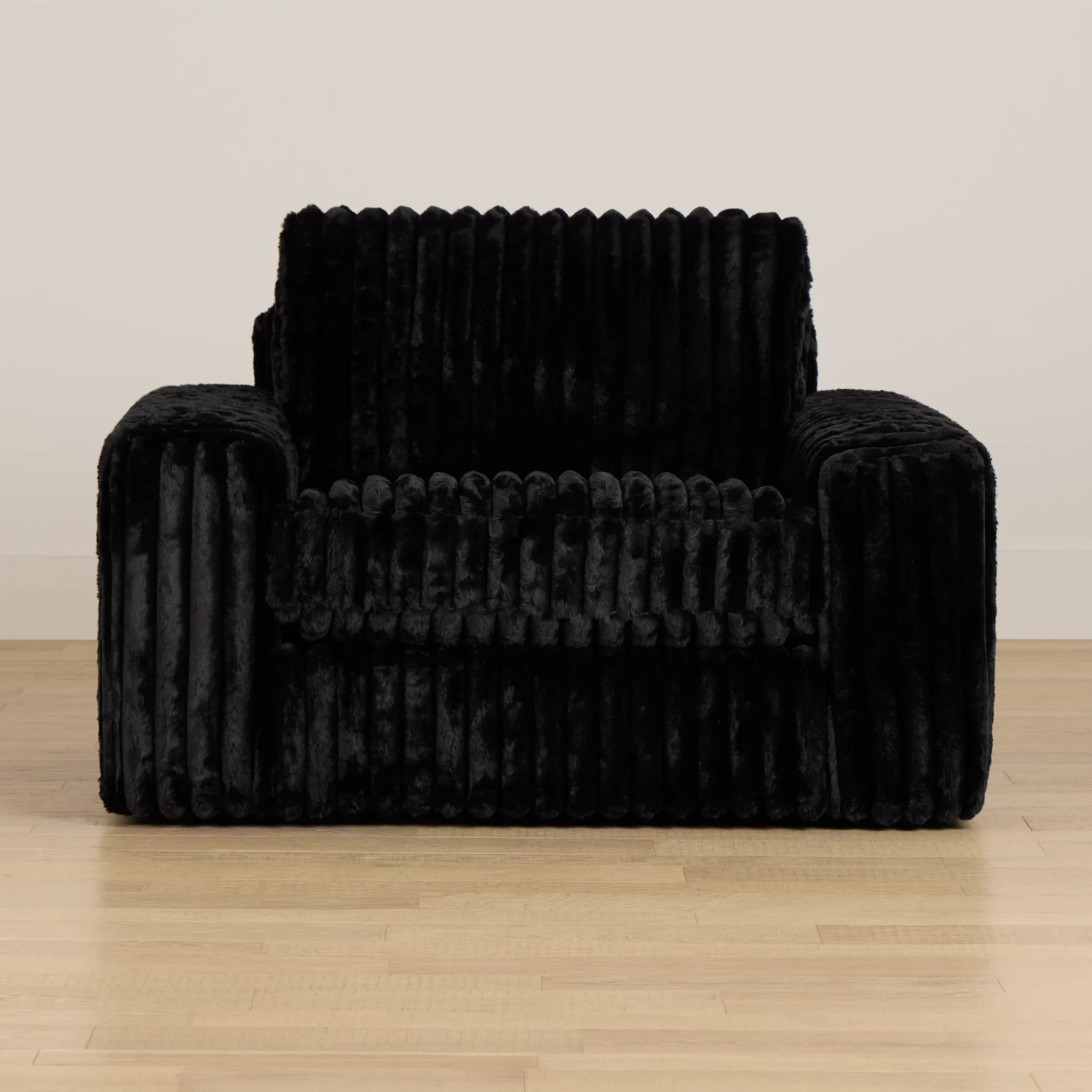 Teddy Black Fabric Oversized Chair