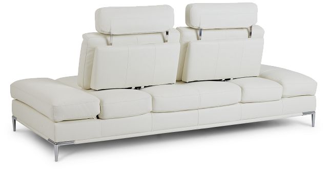 Camden White Micro Sofa With Detachable Headrests (5)