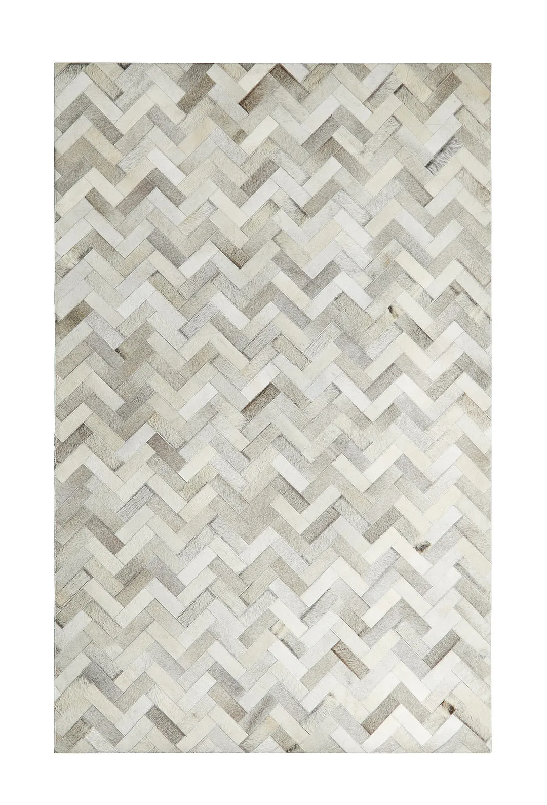 Chevy Light Gray Leather 8x10 Area Rug
