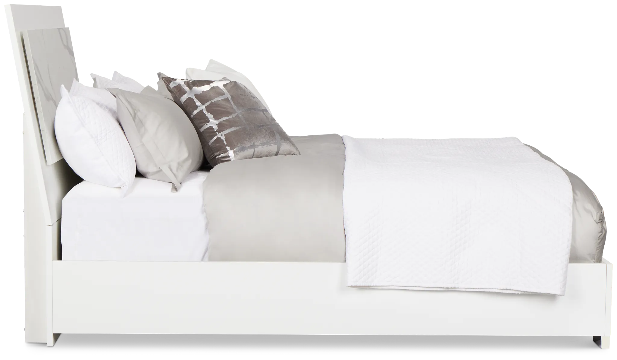 Modena White Platform Bed