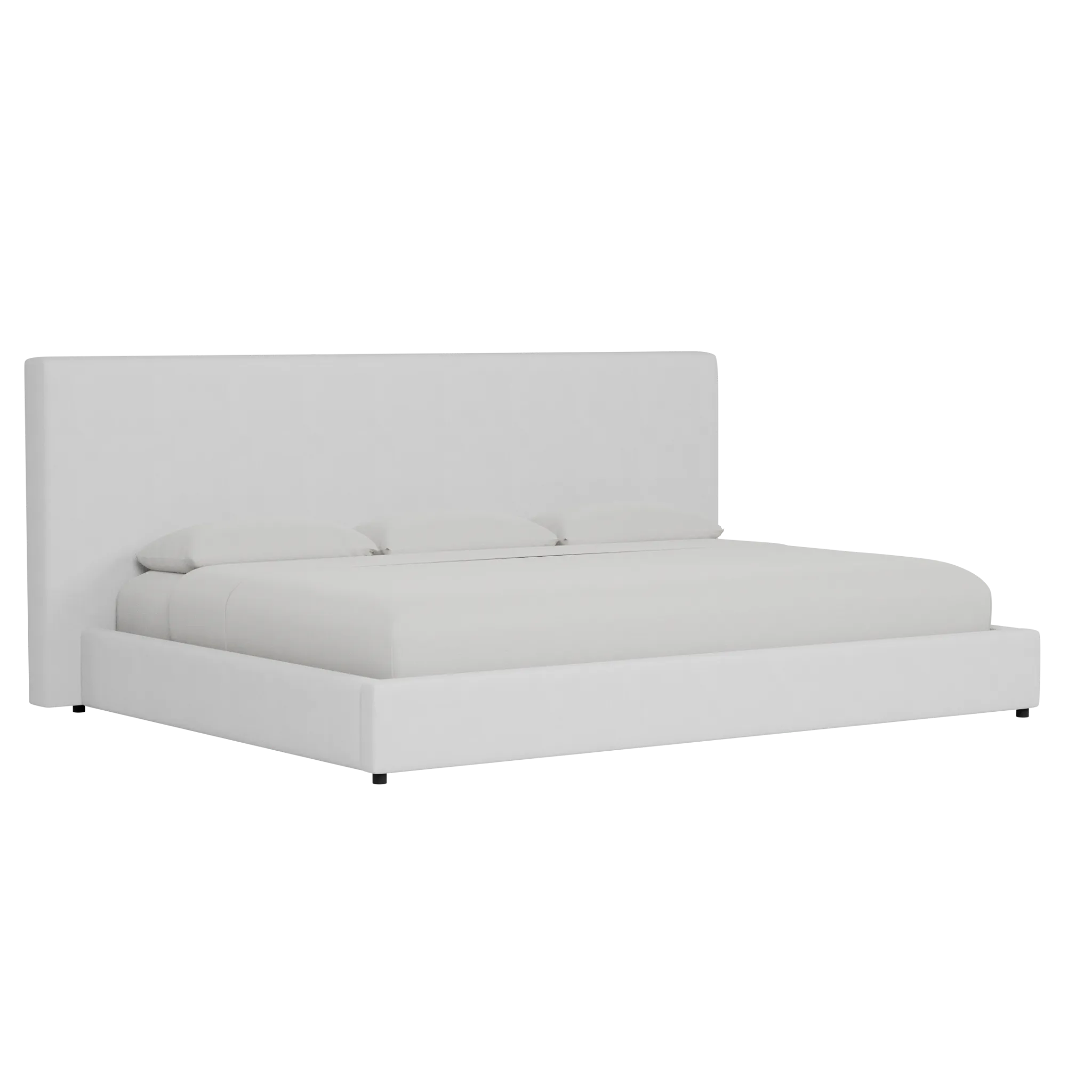 Grayton Suave White 54" Upholstered Platform Bed