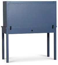 Charleston Dark Blue 1-drawer Desk & Hutch