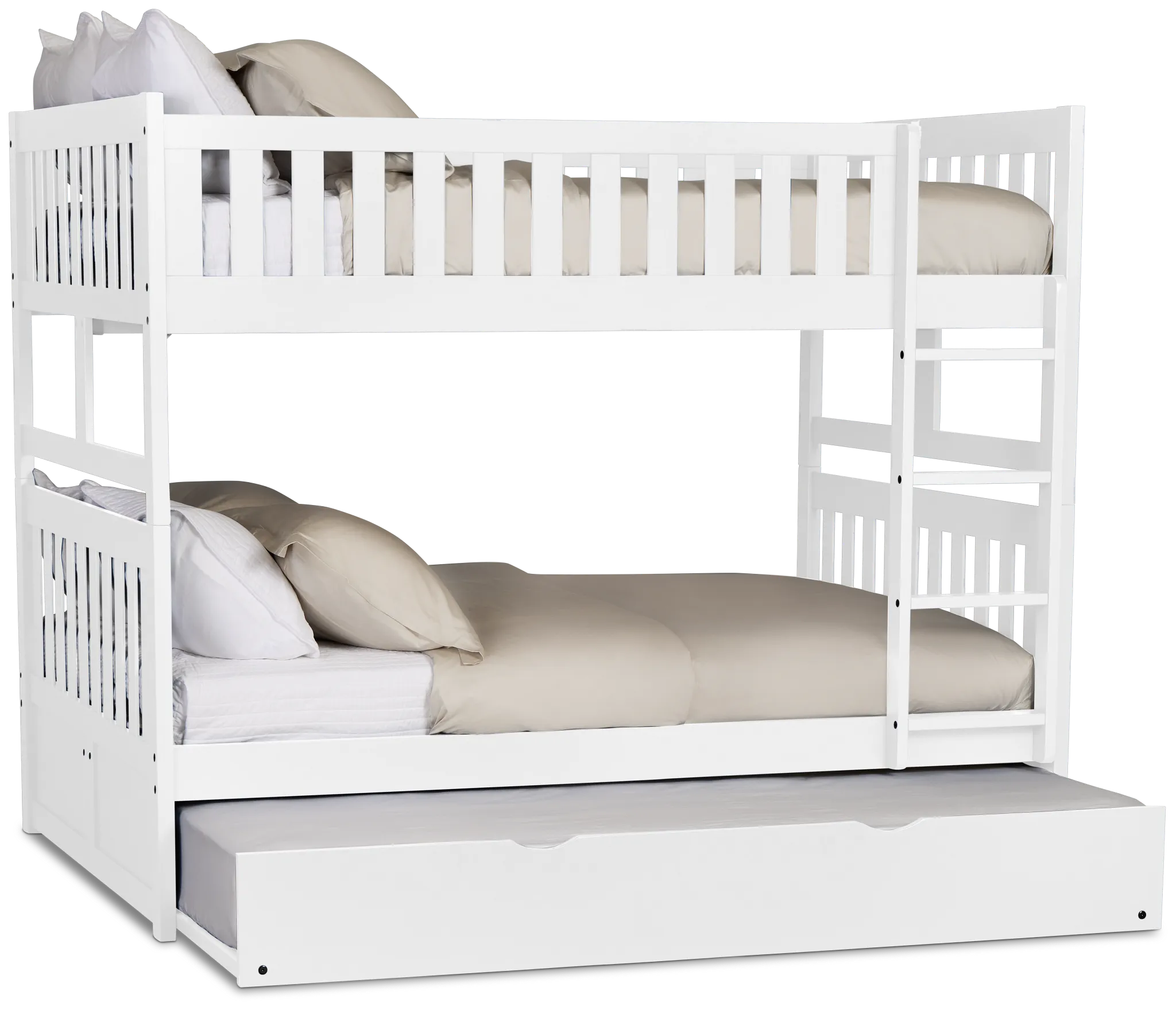 Charleston White Trundle Bunk Bed