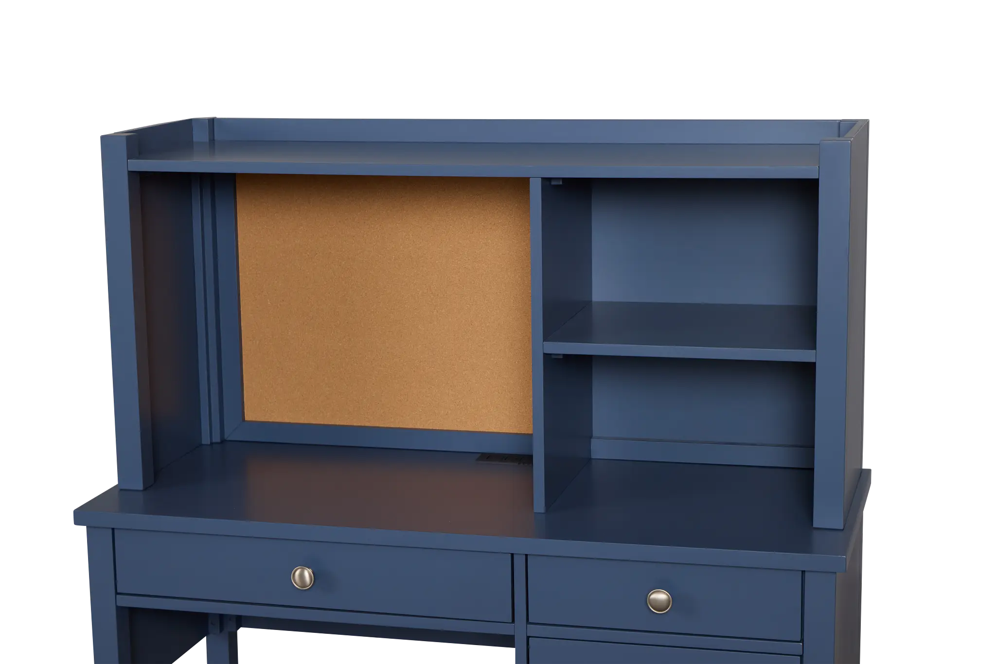 Charleston Dark Blue 3-drawer Desk & Hutch Charleston Dark Blue 3-drawer Desk & Hutch