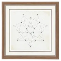 Heptagon Beige Framed Wall Art