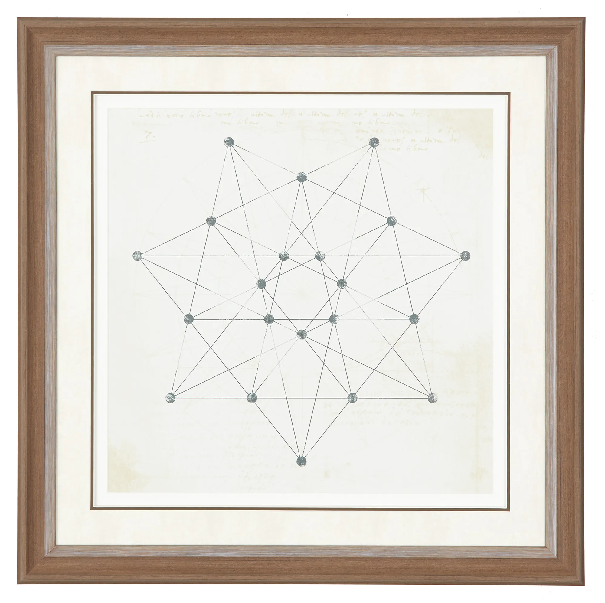 Heptagon Beige Framed Wall Art