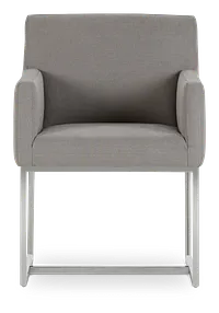 Miami Light Gray Fabric Upholstered Arm Chair