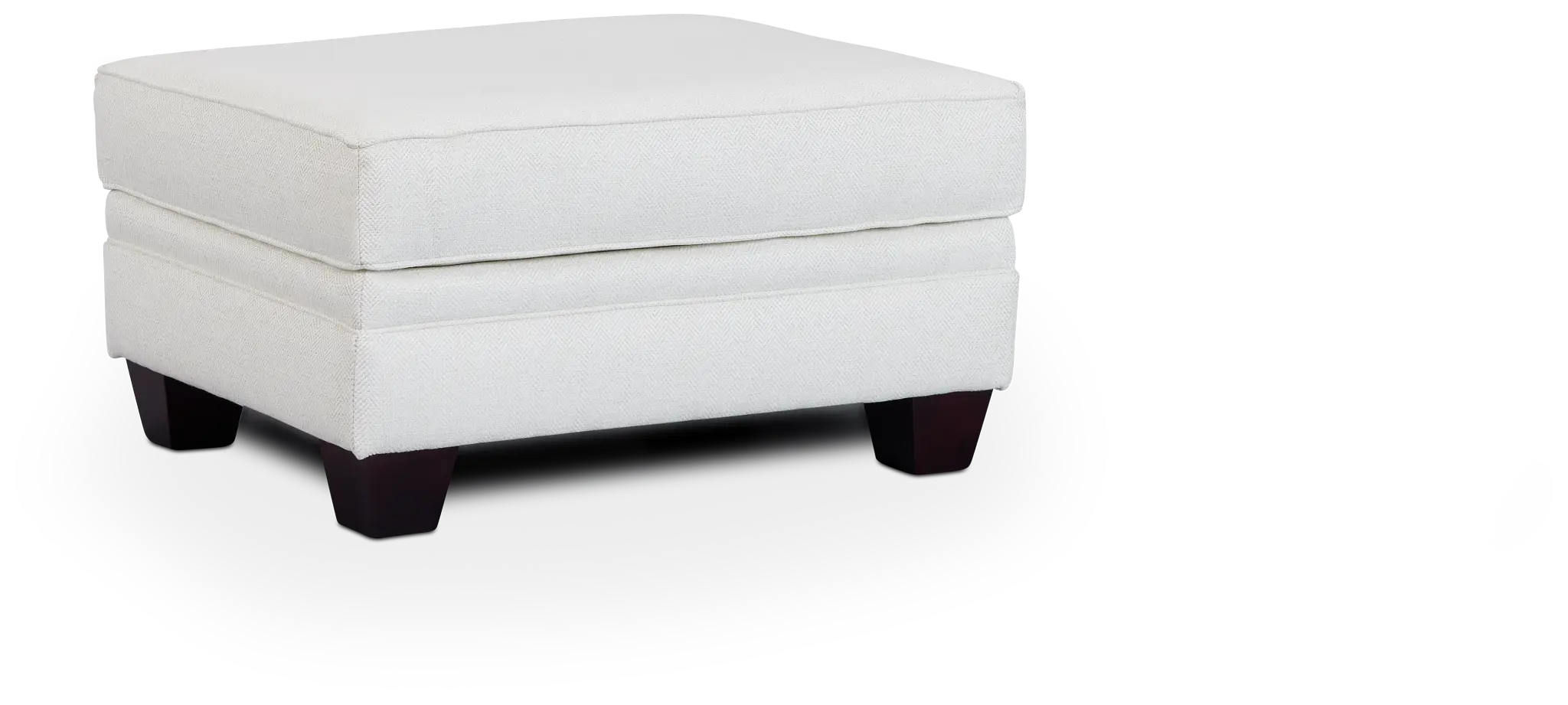 Avery White Fabric Ottoman Avery White Fabric Ottoman