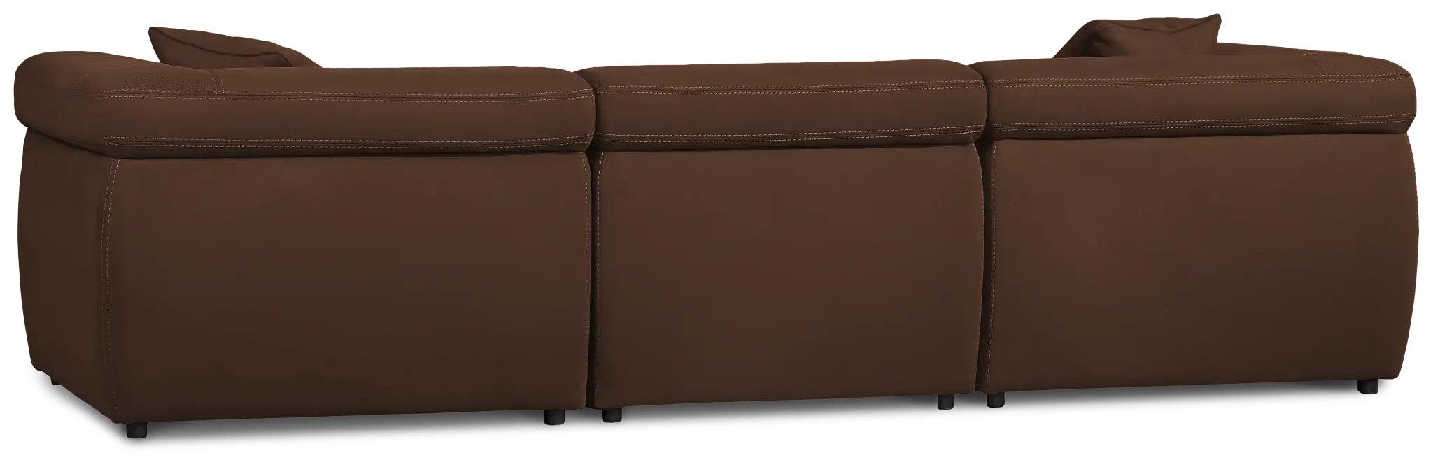 Aria Dark Brown Micro Immersive 3-piece Modular Sofa Aria Dark Brown Micro Immersive 3-piece Modular Sofa