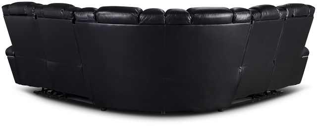 Troy Black Micro Small Dual Power Reclining Two-arm Sectional