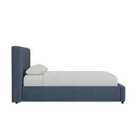 Grayton Elite Dark Blue 44" Upholstered Platform Bed