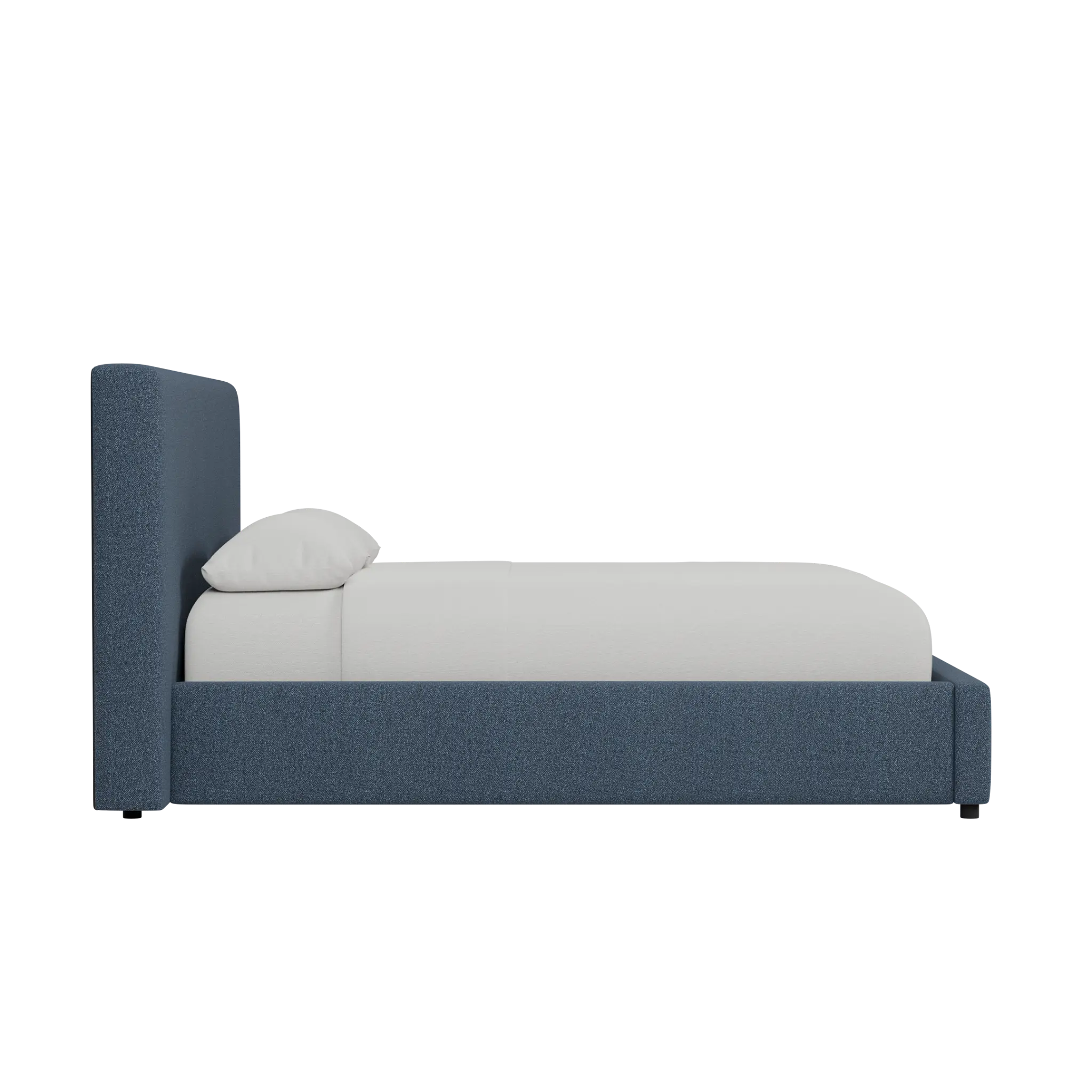 Grayton Elite Dark Blue 44" Upholstered Platform Bed Grayton Elite Dark Blue 44" Upholstered Platform Bed