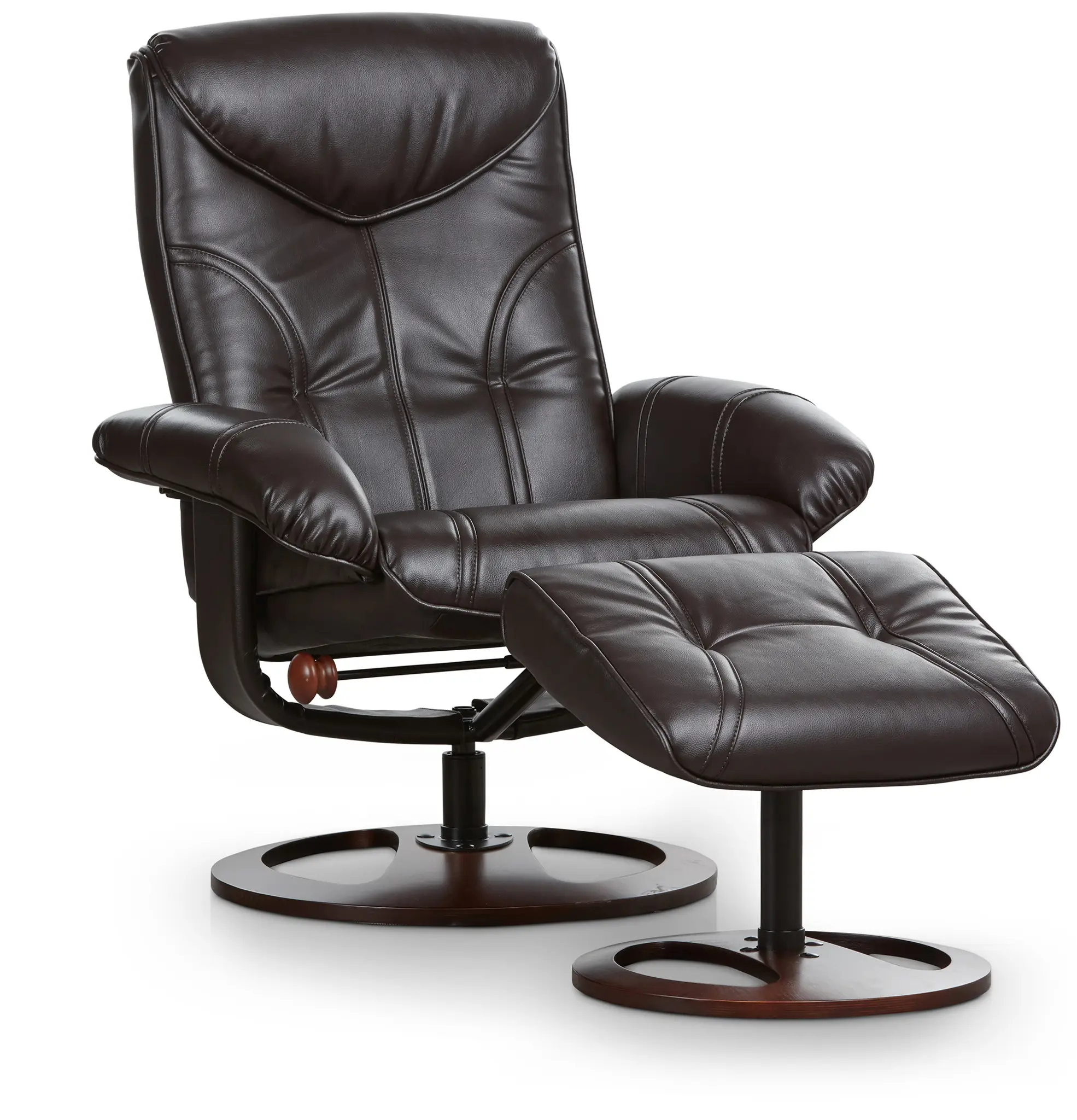 Willis Dark Brown Micro Recliner & Ottoman Willis Dark Brown Micro Recliner & Ottoman