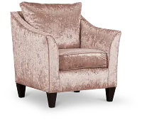 Ethereal Light Pink Velvet Accent Chair