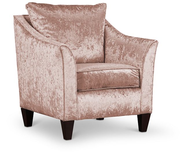 Ethereal Light Pink Velvet Accent Chair (1)