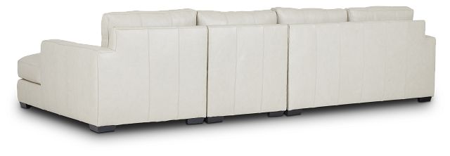 Dawkins Taupe Leather Small Right Chaise Sectional