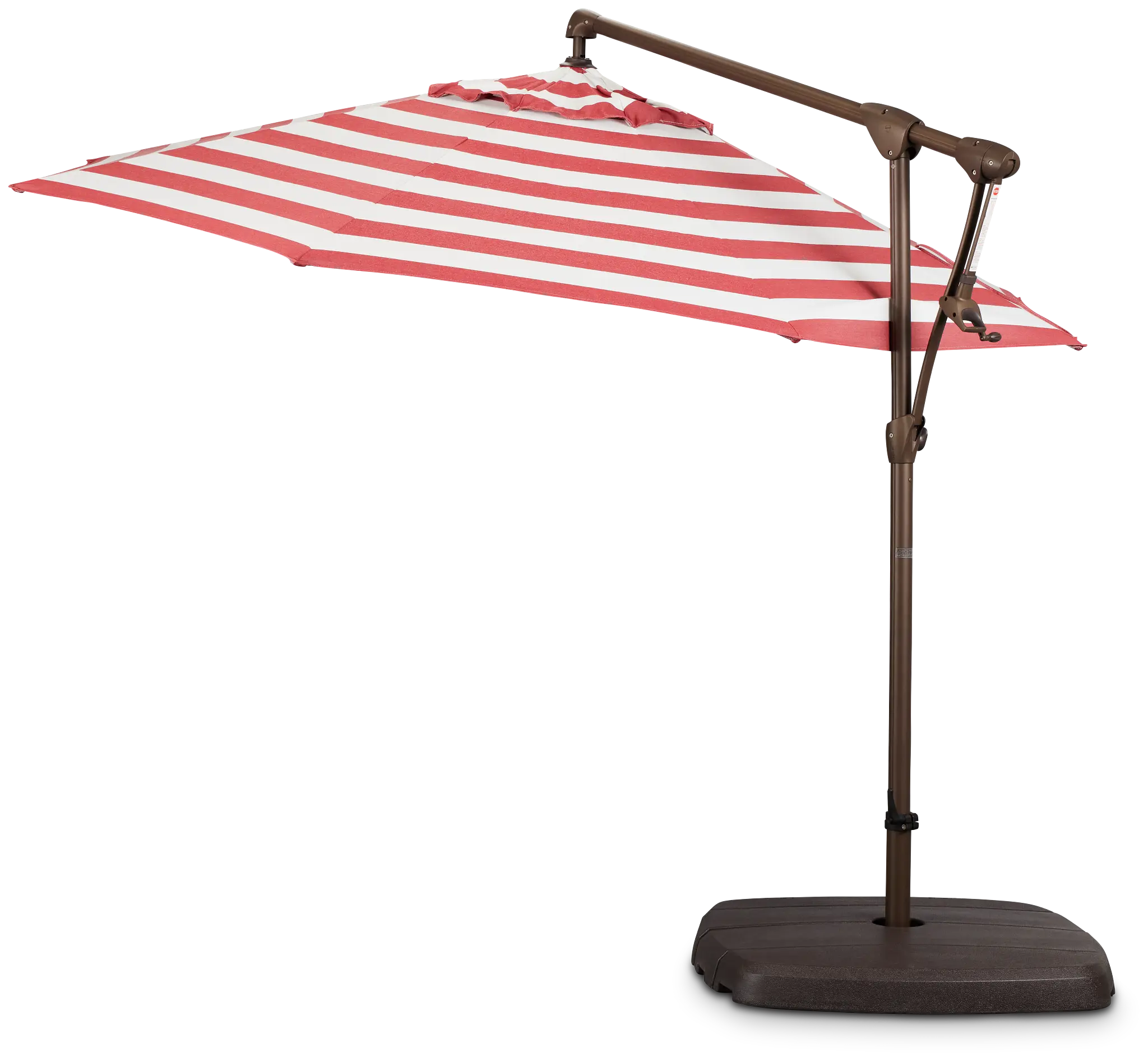 Grenada Red Stripe Cantilever Umbrella Set Grenada Red Stripe Cantilever Umbrella Set