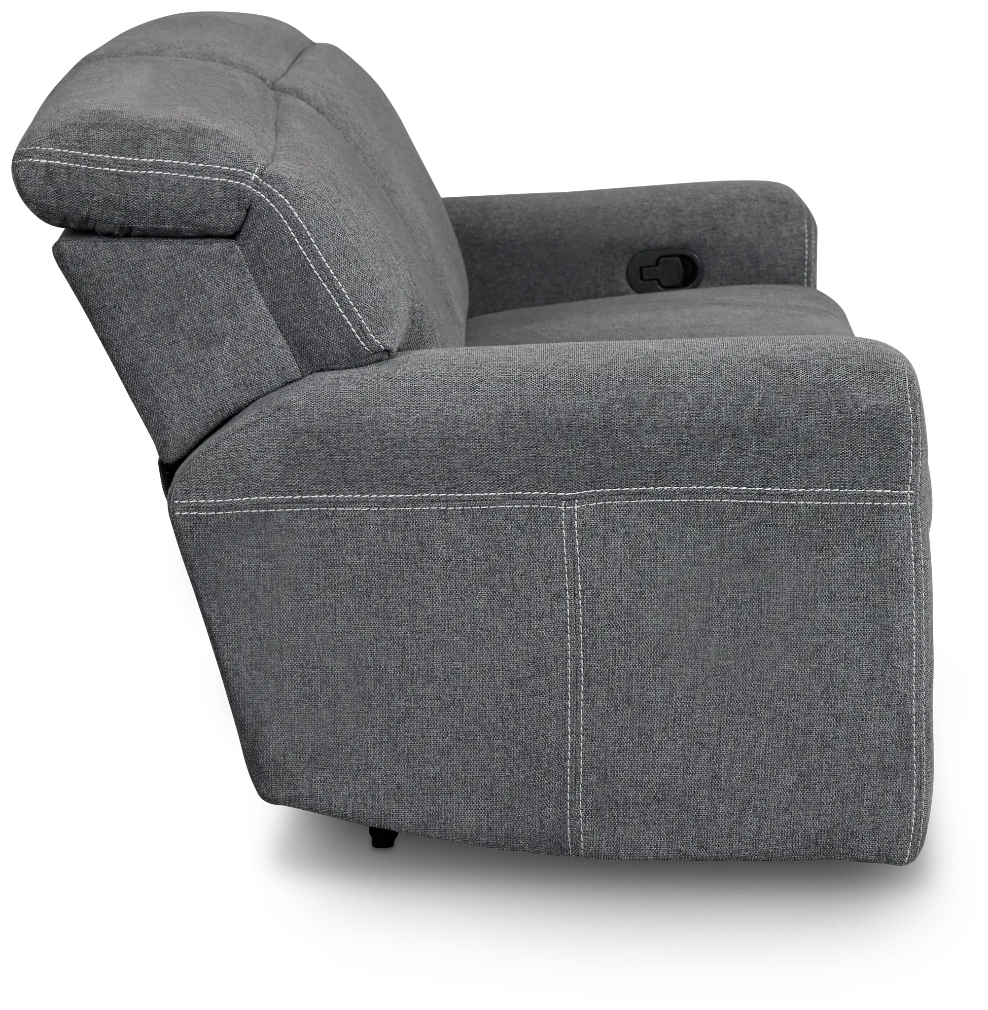 Callum Dark Gray Fabric Reclining Sofa Callum Dark Gray Fabric Reclining Sofa