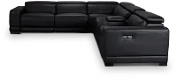 Lombardy Black Micro Medium Triple Power 2-arm Sectional