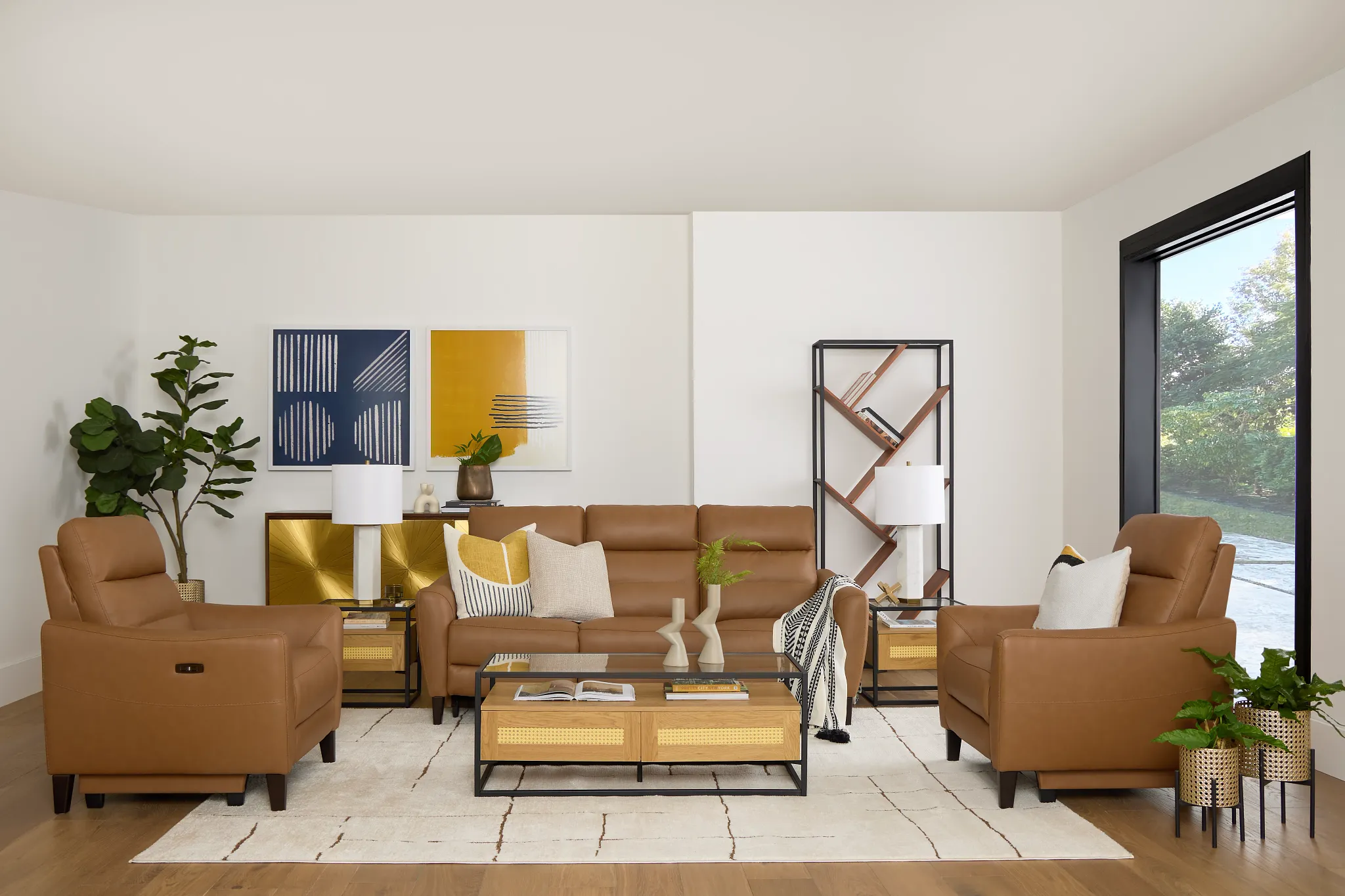 Keaton Brown Lthr/vinyl Power Reclining Sofa W/ Power Headrest