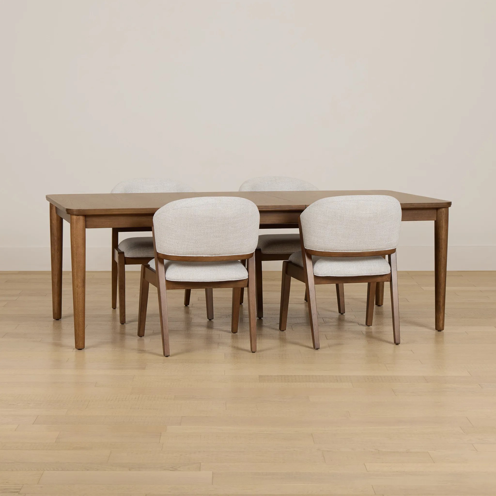 Rockford Light Tone Rect Table & 4 Upholstered Chairs