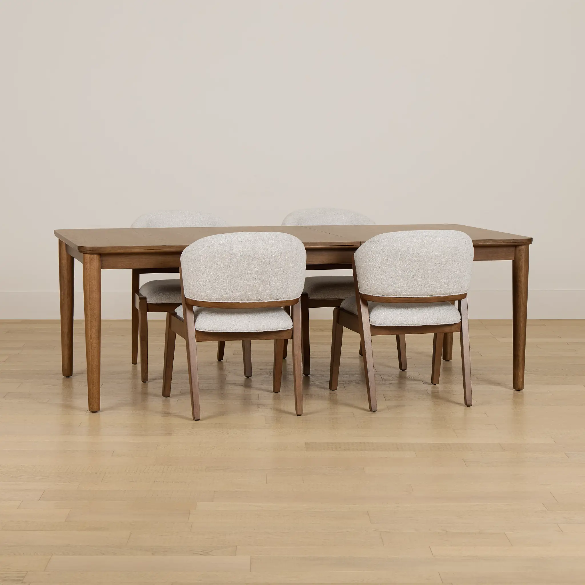 Rockford Light Tone Rect Table & 4 Upholstered Chairs Rockford Light Tone Rect Table & 4 Upholstered Chairs