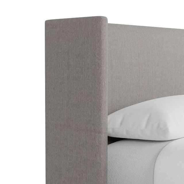 Captiva Peyton Gray 48" Upholstered Shelter Bed